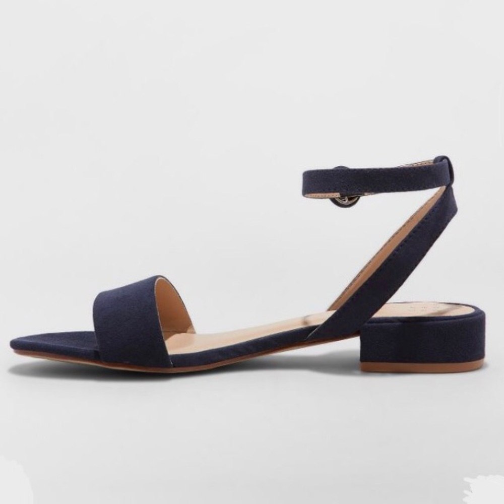 A New Day Winona Ankle Strap Sandal Navy, NWT - Picture 2 of 3